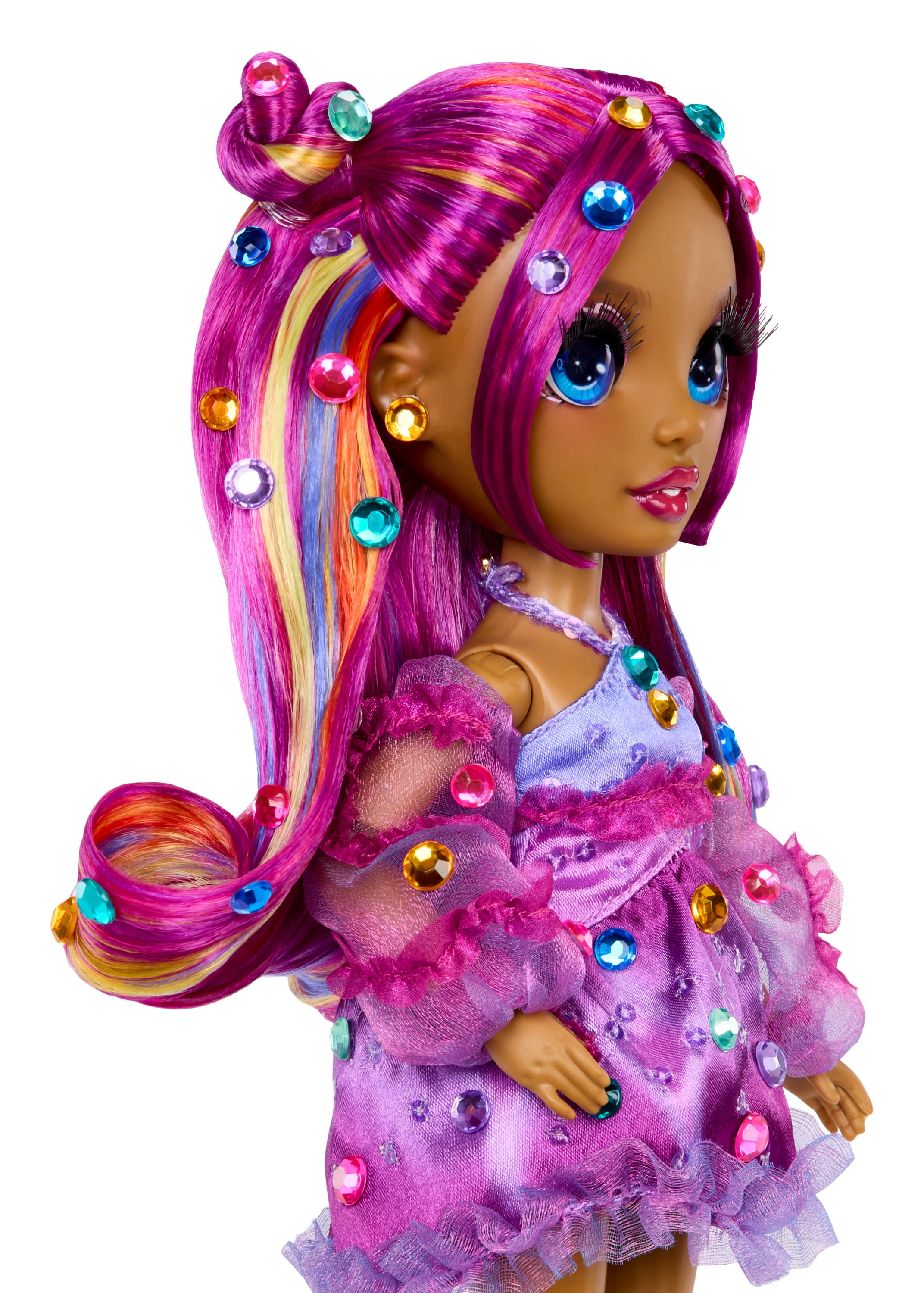 Rainbow High Be Dazzling Fashion Dolls- Noemie Violette (Purple) with Bedazzler Tool and Sparkle Gems