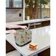 thumbnail image 3 of Sage Green Floral Small Toaster Cover 2 Slice, Kitchen Appliance Covers, Spring Flowers Leaves Farmhouse Toaster Oven Cover with Loop, Bread Machine Cover Polyester Dust Cover Protection, 3 of 4