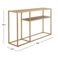 thumbnail image 5 of SAFAVIEH Octavia Glam 2-Tier Console Table, Walnut/Gold, 5 of 7