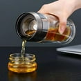 thumbnail image 6 of Tanxxt Water Pitcher With Lid Infusifie Tea Infuser Double Layered Glass Tea Infuser Bottle Tea Steeper For Loose Tea Portable Tea Water Separation Tea Cup Glass Tea Cup ,Brown,7.48*2.45 Inch, 6 of 9