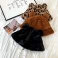 thumbnail image 5 of Cute Sweet Autumn Winter Women Bear Ears Korean Bucket Hats Fisherman Hat Basin Hat Plush LEOPARD, 5 of 8