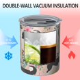 thumbnail image 2 of 12oz Coffee Tumblers Husky Dog Flower Floral Stainless Steel Vacuum Insulated Travel Tumbler Coffee Cups Mug with Lid and Straw with Cleaning Brush for Cold & Hot Drinks, 2 of 5