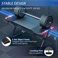 thumbnail image 3 of HLDIRECT 63 inch Gaming Desk with LED Lights, Large Gaming Table, Ergonomic Computer Table, Black, 3 of 6