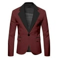 thumbnail image 5 of oqasdz Suit Jacket for Men Tailored Collar Slim Fit Comfortable for Business Party Wedding Evening Casual Stylish Coat Top,Size 2X, 5 of 6