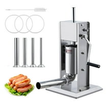 Luku Sausage Stuffer, Manual 7LB/3L Sausage Maker Machine, Meat Stuffer With Dual Speed, Stainless Steel Heavy Duty Sausage Filler With 4 Stuffing Tubes, for Commercial and Home Use