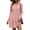 2Pink, variant on Lnmiateer Women Long Sleeve Oversized Sweatshirt Mini Dress with Hood Cozy Cut For Fall Casual Weekend Daily Occasions