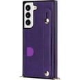 thumbnail image 4 of Case for Samsung Galaxy S22 with Card Slot Holder, Removable Adjustable Shoulder Strap Lanyard Crossbody Neck Purse Phone Case for Samsung Galaxy S22 KB Purple, 4 of 18