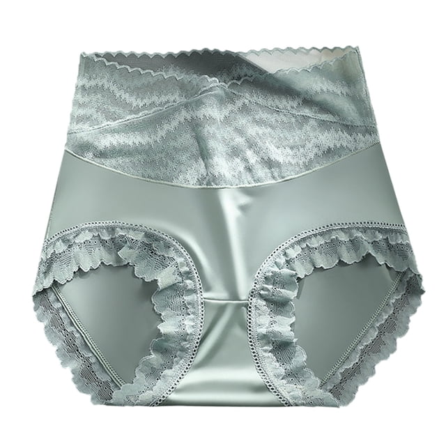 Gibobby Pantaletas de encaje cintura alta Encaje sexy de cintura alta y abdomen para mujer y las nalgasBragas breves puras(E,G)