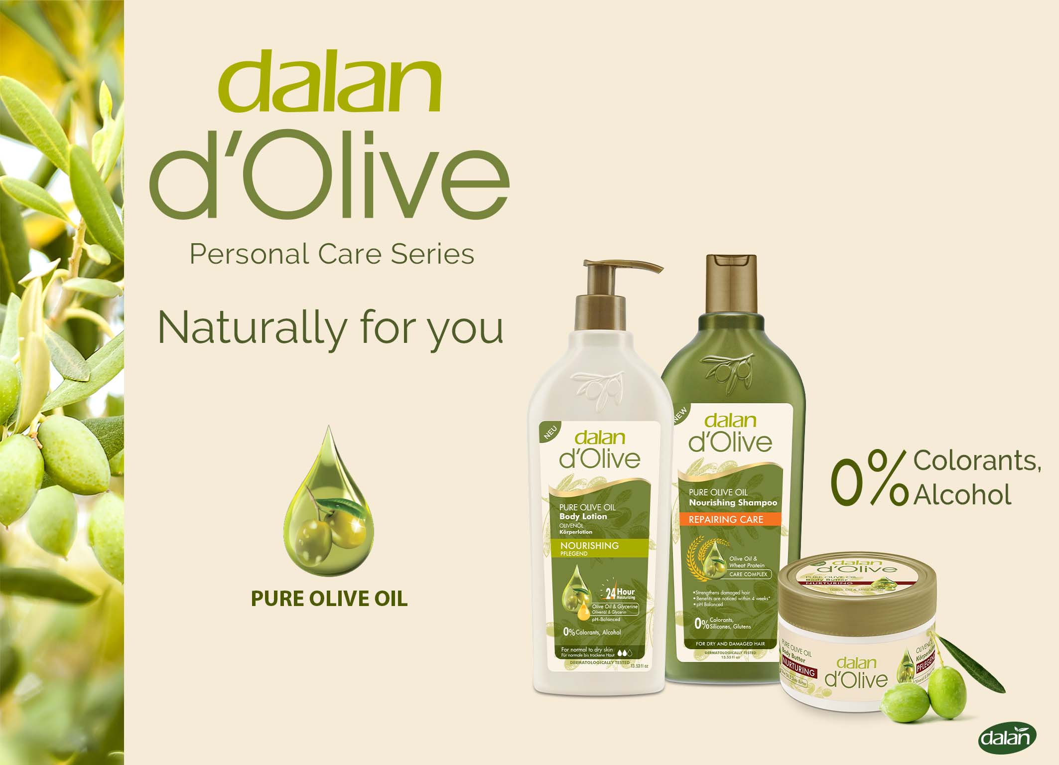 【新品】dalan d'Olive 保湿クリーム大容量！300mL ×3 Dalan d'Olive Fast Absorbing Nourishing Cream | eBay