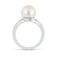 thumbnail image 2 of Angara Solitaire Freshwater Cultured Pearl Bypass Ring in 925 Sterling Silver for Women | June Birthstone Jewelry for Her, 2 of 10
