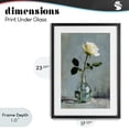thumbnail image 4 of Stupell Industries Victorian Sweet White Rose in Vase Black Framed Print Under Glass, 17 x 23, by Petals Prints Design, 4 of 8