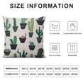 thumbnail image 5 of GOSMITH  Cacti Throw Pillow Cover Decorative Pattern with Cactus and Succulents Flowerpot Trendy Design Square Pillow Case Cushion Cover for Home Car Kitchen Decorative, 5 of 5