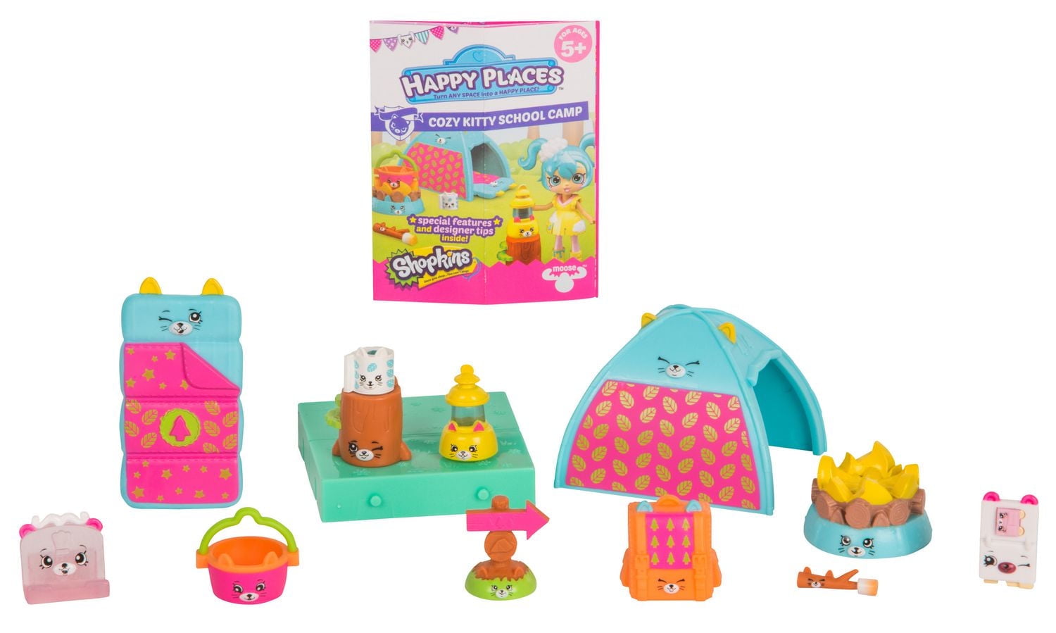 Shopkins Endroit Heureux Paquet décorateur  Camp d'ecole de chaton douillet