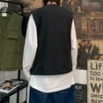 thumbnail image 3 of Chaleco de trabajo funcional y fino de verano para hombre, marca de moda, con múltiples bolsillos, holgado, estilo urbano, chaleco táctico, chaqueta sin mangas, 3 of 6