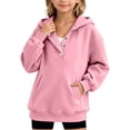 thumbnail image 2 of Mifsaly Girls Pullover Hoodie Kids Long Sleeve Hooded Sweatshirt Comfortable Back to School Fall Winter Outerwear with Pocket, 2 of 7