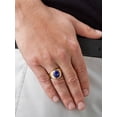 thumbnail image 3 of PalmBeach Jewelry Men's Genuine Grey Hematite or Blue Lapis Oval Cabochon Ring in 18k Gold-Plated Sterling Silver, 3 of 5