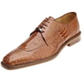 thumbnail image 4 of Mens Belvedere New Exotic Siena Genuine Ostrich Leather Burned Amber Brown 1463, 4 of 4