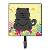 Carolines Treasures BB6143SH4 Easter Eggs Chow Chow Black Leash or Key Holder 7Hx4.25W multicolor
