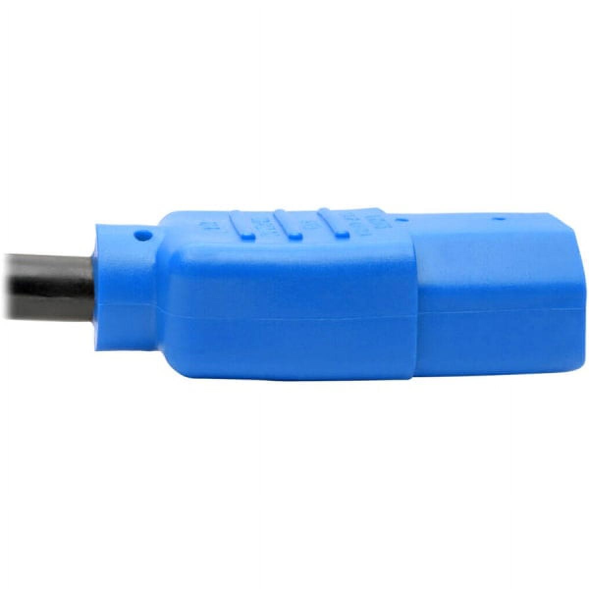 Tripp Lite P006-004-BL 18 AWG NEMA 5-15P to IEC-320-C13 Power Cord, Blue, 4' - image 4 of 4