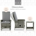 thumbnail image 2 of Elle Decor Vallauris 5-Piece Outdoor Reclining Chair Set Grey, 2 of 8