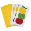 Solid and Print Dual Woven Kitchen Towel, 6 Pack, Apples