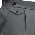 thumbnail image 4 of LMOIPLI Men's Dress Pants Straight Leg Pleated-Front Casual Suit Slacks Comfort Work Business Lounge Long Trouser with Pockets Dark Gray S, 4 of 9