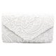 thumbnail image 2 of sweethay Bolso de hombro individual de encaje para mujer, reemplazo portátil de Color sólido, elegante, banquete de boda, Rectangular, bolsa Bolsas de mensajero y de hombro Blanco, 2 of 6