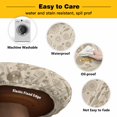 thumbnail image 3 of Elastic Fitted Round Tablecloth, Japanese Waterproof Stretch Table Cover for 55"-60" Tables, Beige Farmhouse Retro Floral Leaf Pattern Washable Outdoor Tablecloths for Patio, Picnic, Camping, 3 of 9