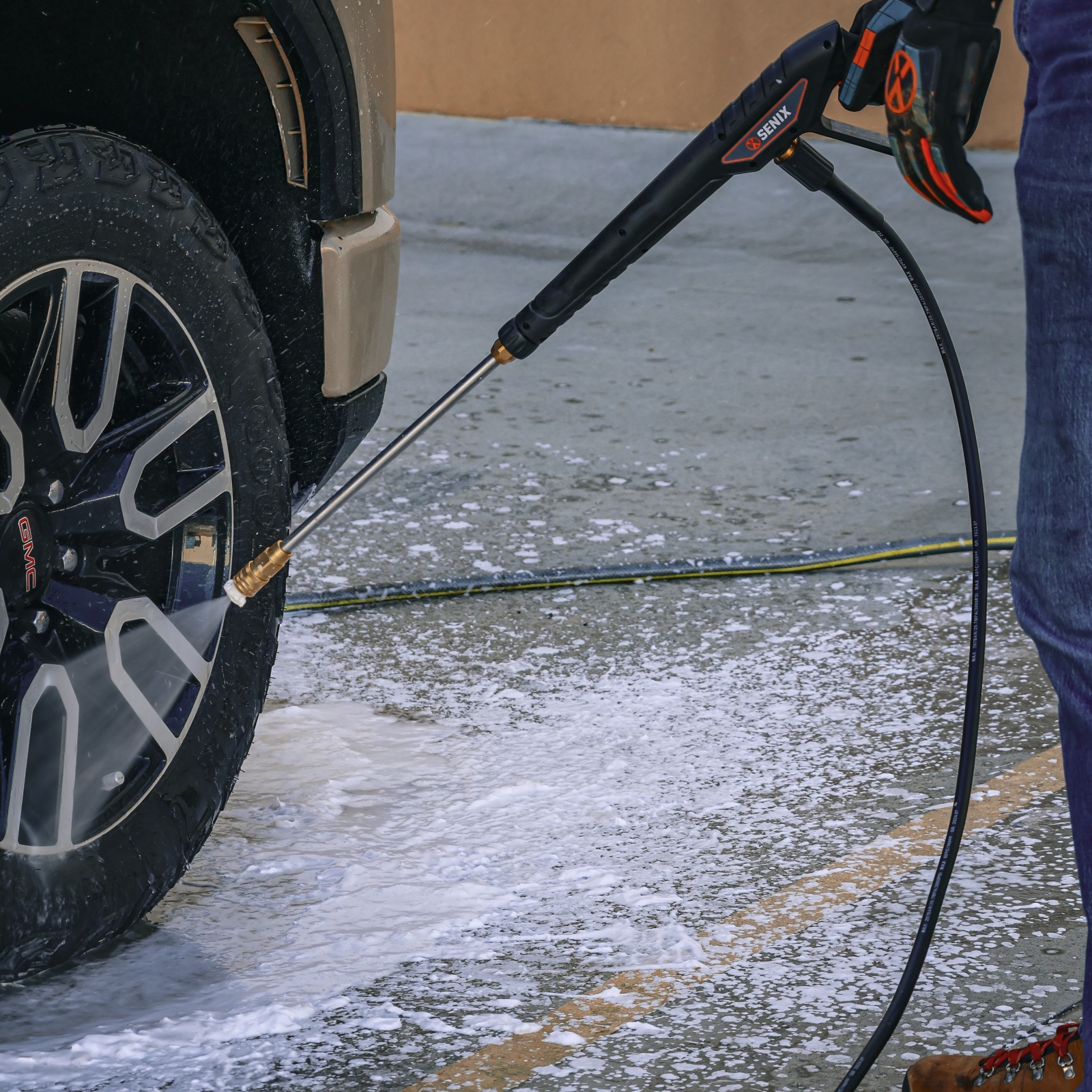 SENIX 2000 PSI 1.2 GPM 13 Amp Electric Pressure Washer with 4 Quick-Connect Nozzles & Detergent Tank, HPWE13-M2