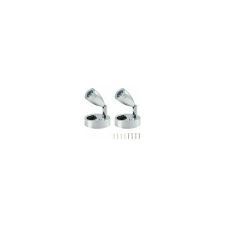 

Duulaya Set of 2 12V LED Spot Reading Lights 3000K LED Interior Lighting 3W Adjustable Switch Warm Light Silver