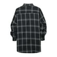 thumbnail image 3 of Mens Casual Button Down Shirts Autumn Winter Plaid Print Lapel Long Sleeve Casual Loose Breathable Tops Daily-Wear, 3 of 5