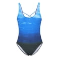 thumbnail image 5 of Hontri Swimwears One Pieces, Womens Swimming Costume Padded Swimsuit Monokini Push Up Bikini Sets Swimwear Blue L under $10, 5 of 8