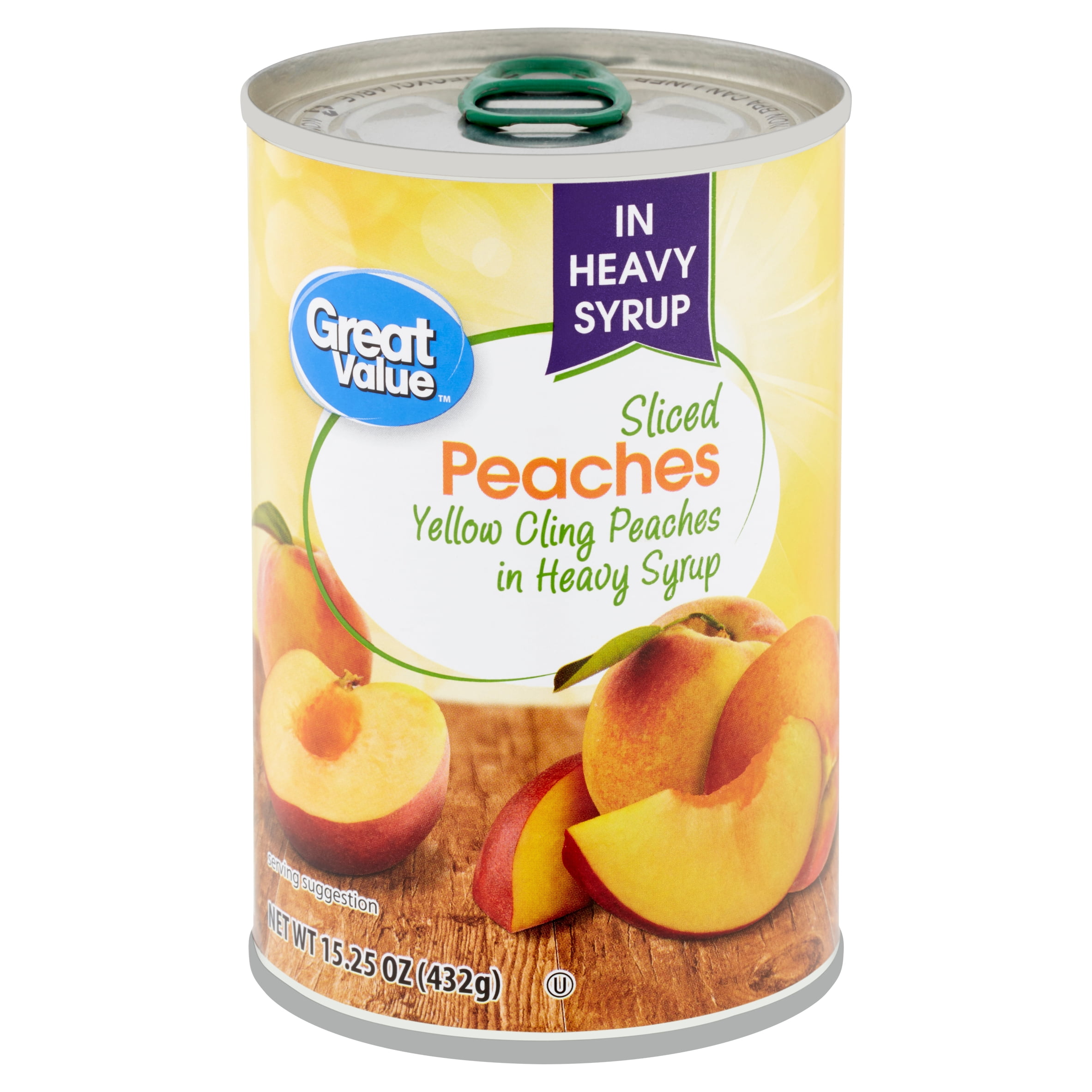 Great Value Sliced Peaches, 15.25 oz Can