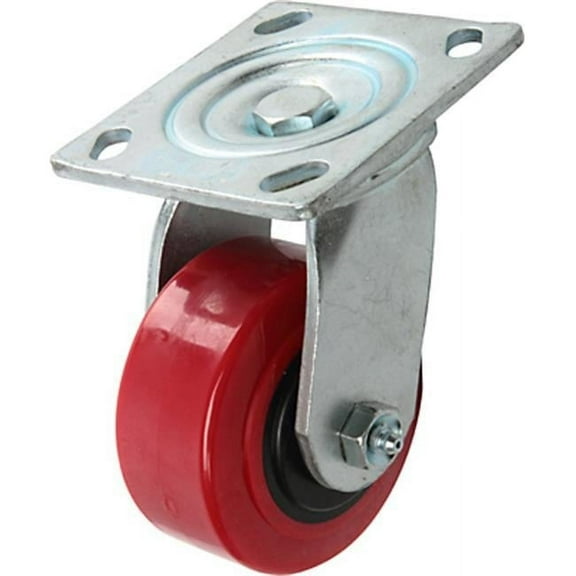 Shepherd Hardware 4 In. Polyurethane Medium-Heavy Duty Swivel Plate Caster 3277