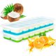 thumbnail image 1 of JUEGO DE 2 CONTENEDORES DE ESMALTE Con tapa, Silicona de fácil liberación, Certificado LFGB, Sin BPA, Azul/Verde, 28 moldes para cubitos de hielo, Whisky, cóctel, helado, congelador, bebidas, 1 of 4