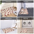 thumbnail image 5 of Rateoe Ladybug With Mushroom Pattern Flannel Door Mat Indoor Outdoor Entrance, Waterproof All-Weather Doormat,Fade Resistant, Low Profile Entryway Mat 16x24in, 5 of 7
