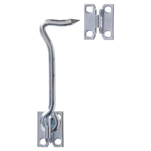 Hillman Hardware Essentials 851932 Gate Hook Latch with Plate Staple Zinc 5"