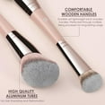 thumbnail image 5 of Foundation Makeup Brush, Double-ended Angled/Round Top Contour Brush for Beauty Blending Liquid Powder, Concealer Cream Cosmetics Blush Makeup Brush (Brown), 5 of 14