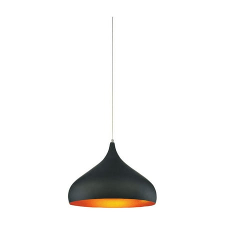 

1 Light Down Pendant with Black finish