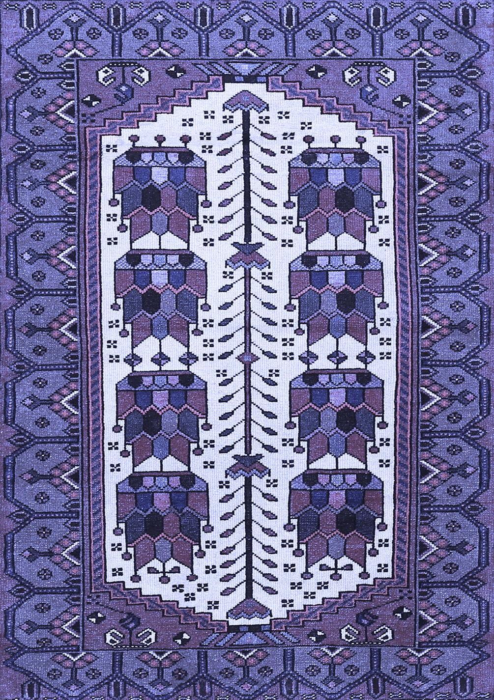 Ahgly Company Indoor Rectangle Persian Blue Traditional Area Rugs, 2' x ...