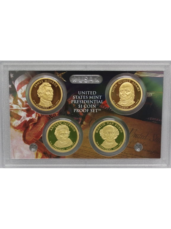 Collectible 2008 Presidential Dollar Proof Set - 4-Coin Clear Case Set (No Box or COA)