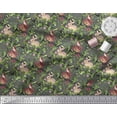 thumbnail image 3 of Soimoi Cotton Duck Fabric Leaves & Rabbit Animal Decor Fabric Printed Yard 42 Inch Wide, 3 of 3