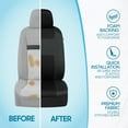 thumbnail image 6 of BDK PolyPro Car Seat Covers Full Set in Reverse Charcoal, Front and Rear Split Bench Seat Covers for Cars, Easy to Install Car Seats Cover Set and Accessories for Auto Trucks SUV - Reverse Charcoal, 6 of 21
