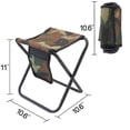 thumbnail image 3 of Qesonoo Mini taburete plegable portátil, taburete de pesca para acampar para adultos, pesca, senderismo, jardinería y playa con bolsa de transporte, soporta hasta 450 libras (camuflaje), 3 of 5