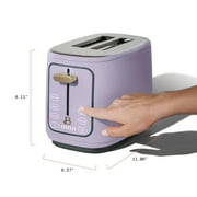 Beautiful 2 Slice Toaster with Touch-Activated Display, Lavender by Drew Barrymore