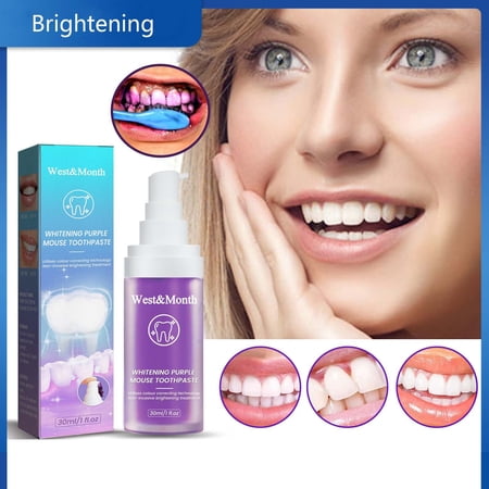 KKCXFJX Clearence Whitening Purple Toothpaste Teeth Whitening Safe And Gentle Oral Care Product For Deep Cleaning 30ml Gifts