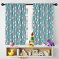 thumbnail image 5 of Blackout Kids Curtains,Multicolor Cat Teal Pattern Children's Insulated Curtains Set Of 2,Bedroom Essentials,Toddler Room Decor 42"x54", 5 of 5