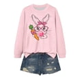 thumbnail image 4 of YUEHUA Easter Shirts for Women: Cute Bunny Long Sleeve Shirt Funny Rabbit Graphic Tshirt Easter Eggs Holiday Tee Tops, 4 of 4