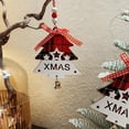 thumbnail image 4 of FastXmas Chrismtas Hanging Decoration,Wood Christmas Red Plaid British-Style Letter Ornaments, Merry Christmas Pine-Tree Shape Ornaments,2D Pendants for Xmas Tree,Car,Party,Holiday Decor 3.1", 4 of 6