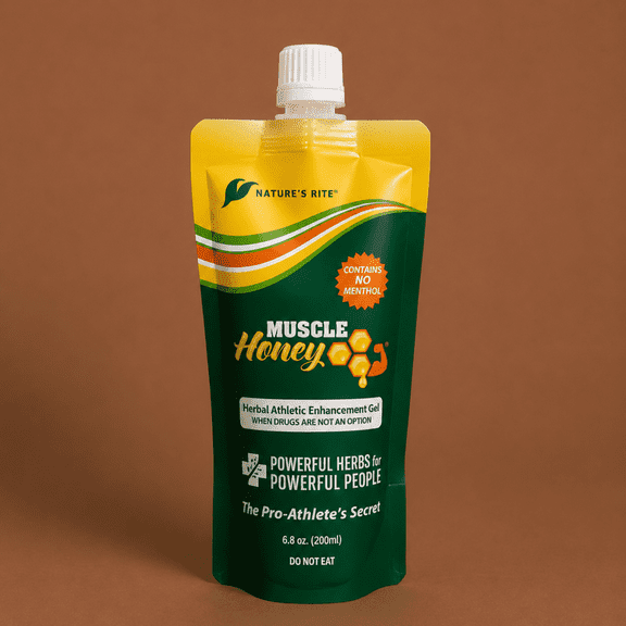 Nature's Rite Muscle Honey, 6.8 OZ (200ML), Soothing, Fast Acting and Non Greasy Gel, Natural Ingredient